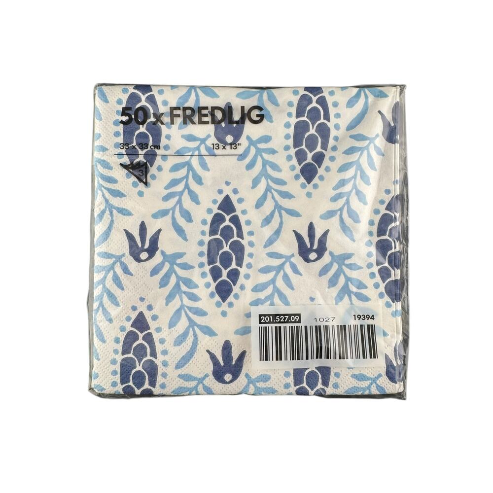 Limited Edition Retired IKEA Fredlig Paper Dinner Napkins Pine Cones 2009